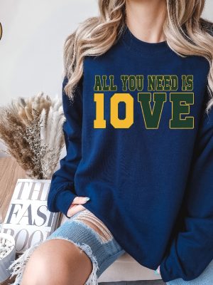 All You Need Is Love Sweatshirt Unisex Shirt Gift For Her All You Need Is Jordan Love Football Crewneck And Hoodie Unique revetee 7