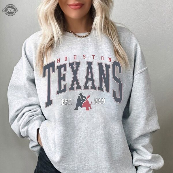 Vintage Houston Texans Football 90S Bootleg Shirt Retro Style Sweatshirt Crewneck Vintage Style Houston Texans Fan Gift Houston Texans Unique revetee 2