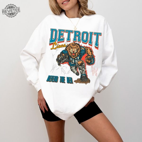 Detroit Football Sweatshirt Lions Football Crewneck Bootleg Detroit Football Shirt Detroit Sports Sweatshirt Detroit Football Shirt Unique revetee 1