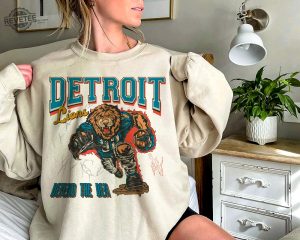 Detroit Football Sweatshirt Lions Football Crewneck Bootleg Detroit Football Shirt Detroit Sports Sweatshirt Detroit Football Shirt Unique revetee 2