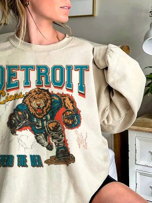 Detroit Football Sweatshirt Lions Football Crewneck Bootleg Detroit Football Shirt Detroit Sports Sweatshirt Detroit Football Shirt Unique revetee 2