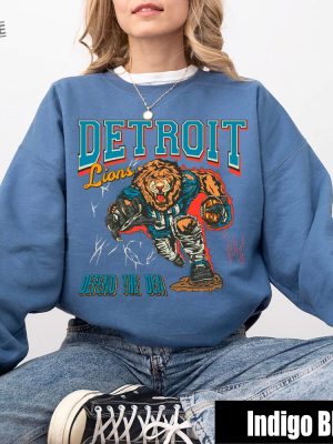 Detroit Football Sweatshirt Lions Football Crewneck Bootleg Detroit Football Shirt Detroit Sports Sweatshirt Detroit Football Shirt Unique revetee 3