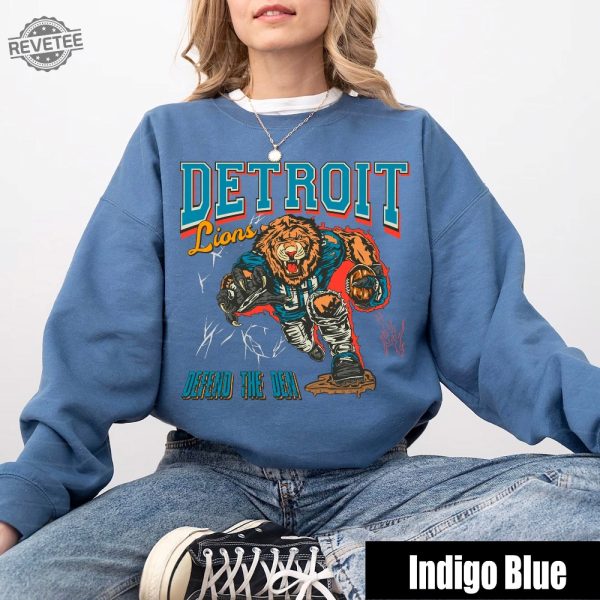 Detroit Football Sweatshirt Lions Football Crewneck Bootleg Detroit Football Shirt Detroit Sports Sweatshirt Detroit Football Shirt Unique revetee 3