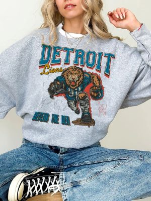 Detroit Football Sweatshirt Lions Football Crewneck Bootleg Detroit Football Shirt Detroit Sports Sweatshirt Detroit Football Shirt Unique revetee 4