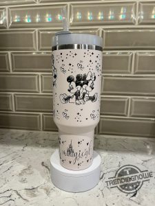 Mouse In Love Stanley Cup Tumbler Full Wrap Laser Engraved Mickey Minnie Disney Stanley Tumbler Valentines Stanley Cup trendingnowe 1