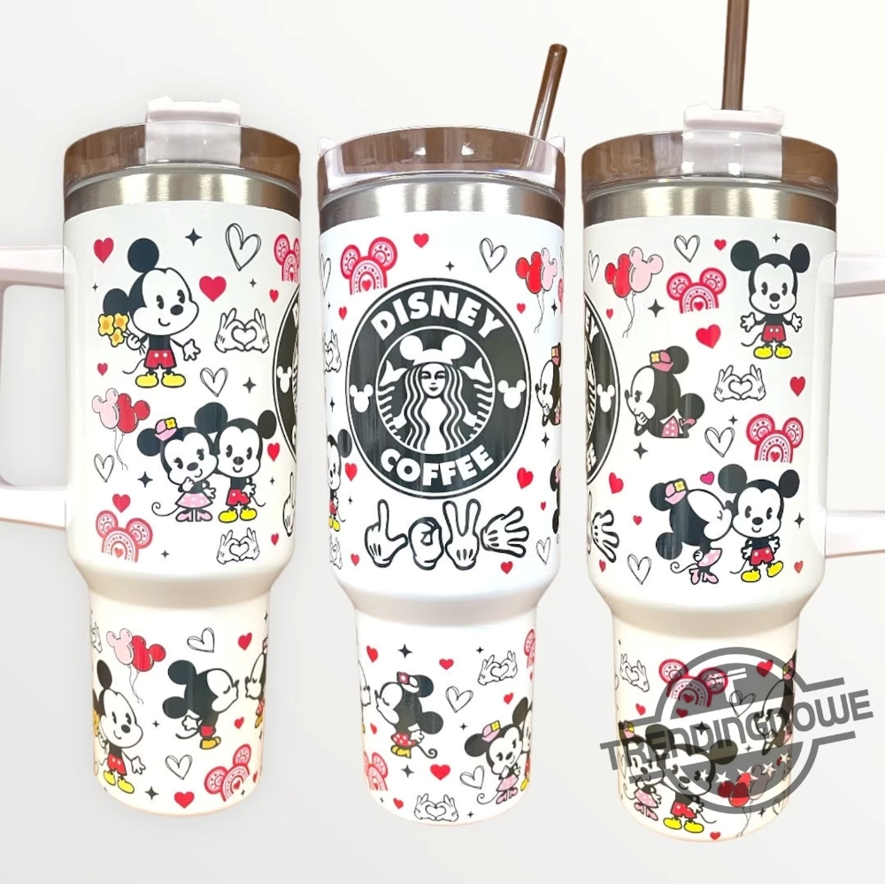 Mickey And Minnie Valentine Stanley Tumbler Minnie And Mickey Stanley Cup Disney Stanley Tumbler Valentines Day Cup