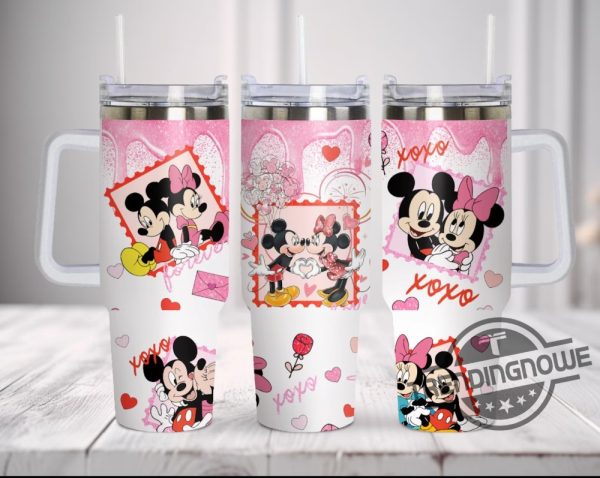 Mickey And Minnie Stanley Tumbler Disney Valentine Tumbler Minnie And Mickey Stanley Cup Disney Stanley Tumbler Valentines Day Cup trendingnowe 1