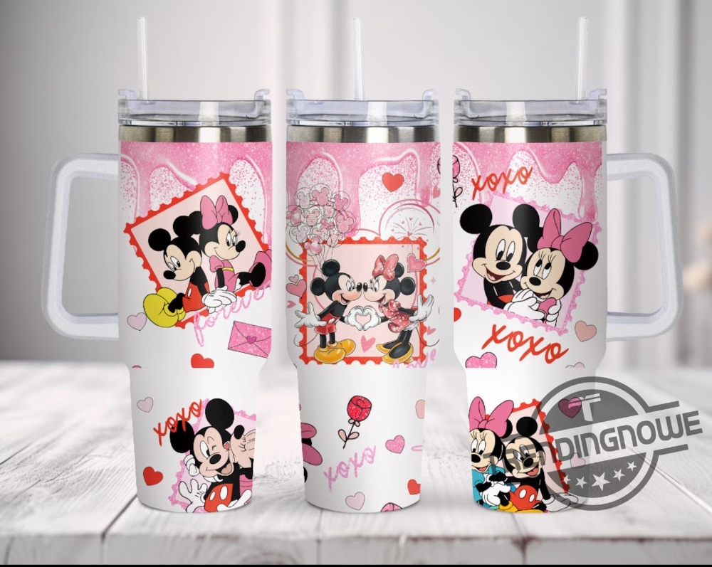 Mickey And Minnie Stanley Tumbler Disney Valentine Tumbler Minnie And Mickey Stanley Cup Disney Stanley Tumbler Valentines Day Cup