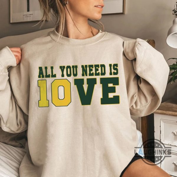 all you need is love sweatshirt tshirt hoodie mens womens green bay packers shirts nfl playoff footbal gamel tee vintage jordan love gift for fans laughinks 2