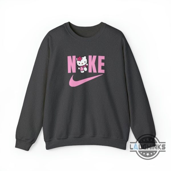 nike hello kitty hoodie tshirt sweatshirt mens womens kids swoosh sanrio character shirts sanrio sport pink crewneck jumper cartoon cat gift laughinks 1