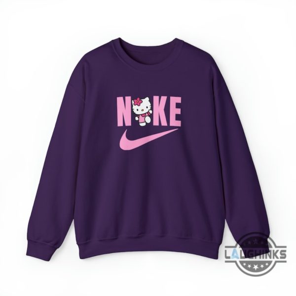 nike hello kitty hoodie tshirt sweatshirt mens womens kids swoosh sanrio character shirts sanrio sport pink crewneck jumper cartoon cat gift laughinks 2