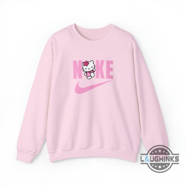 nike hello kitty hoodie tshirt sweatshirt mens womens kids swoosh sanrio character shirts sanrio sport pink crewneck jumper cartoon cat gift laughinks 4