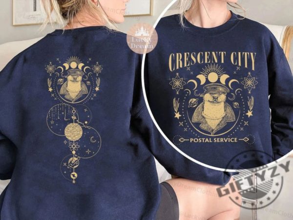 Crescent City Otter Postal Service 2 Sided Shirt House Of Earth And Blood Hoodie Sarah J Maas Tshirt Book Lover Sweatshirt Bookworm Gift giftyzy 2