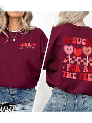 Valentine School Counselor Shirt Heart Feel All The Feels Mental Health Valentine School Psychologist Shirt Counselor Aba Rbt Valentine Unique revetee 2 1