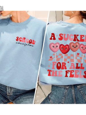 Valentine School Counselor Shirt Heart Feel All The Feels Mental Health Valentine School Psychologist Shirt Counselor Aba Rbt Valentine Unique revetee 5 1