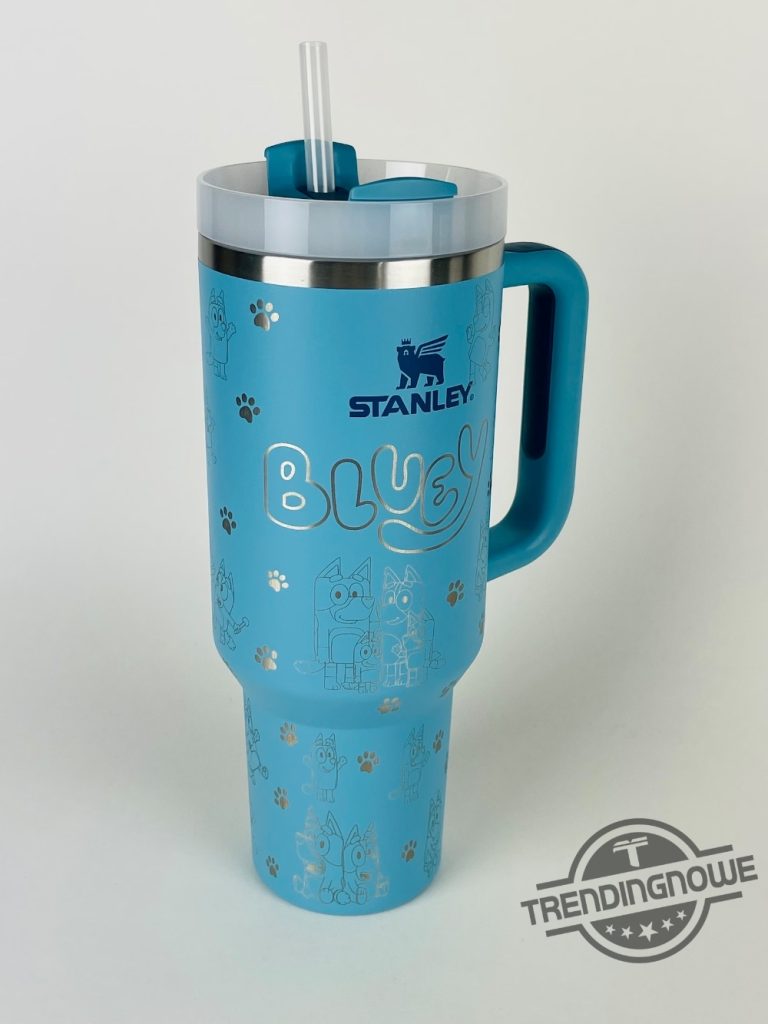 Bluey Stanley Tumbler Bluey Stanley Cup Blue Dog Tumbler Mom Gift Dad ...