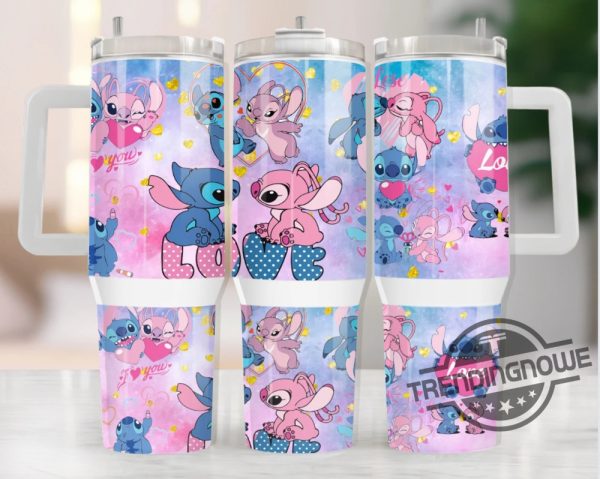 Stitch Lilo Stanley Tumbler V2 Disney Valentine Stanley Cup Stitch Travel Mug Valentine Day Gift trendingnowe 1