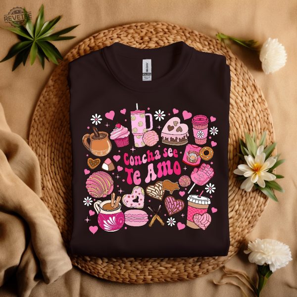 Concha See Te Amo Shirt Mexican Valentine Png Cafecito Y Chisme Valentines Day Concha Valentines Daycandy Valentines Hispanic Unique revetee 2