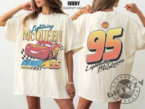 Retro Lightning Mcqueen Number Back Shirt Disney Cars Tshirt Pixar Cars Sweatshirt Disney Cars Land Hoodie Lightning Mcqueen Shirt giftyzy 2