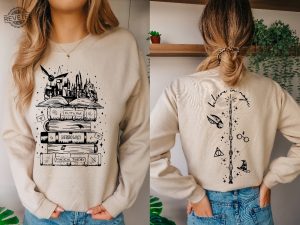 Wizard Castle Book Sweatshirt Wizard School Bookworm Gift T Shirt Bookish Reading Magic Books Tee Hp T Shirt Pottery Gifts For Women Fans Unique revetee 3