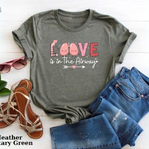 Lung Love Is In The Airways T Shirt Anatomy Tee Science Shirt Medical Gift Respiratory Gift Unique revetee 2