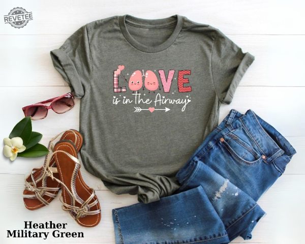 Lung Love Is In The Airways T Shirt Anatomy Tee Science Shirt Medical Gift Respiratory Gift Unique revetee 2