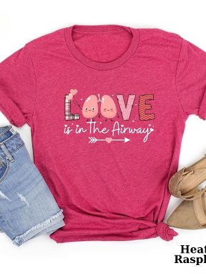 Lung Love Is In The Airways T Shirt Anatomy Tee Science Shirt Medical Gift Respiratory Gift Unique revetee 5