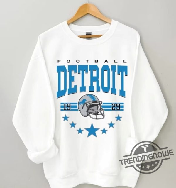 Vintage Detroit Lions Football Sweatshirt Vintage Style Detroit Football Crewneck Sun Day Football Shirt Detroit Football Hoodie Fan Gifts trendingnowe 1