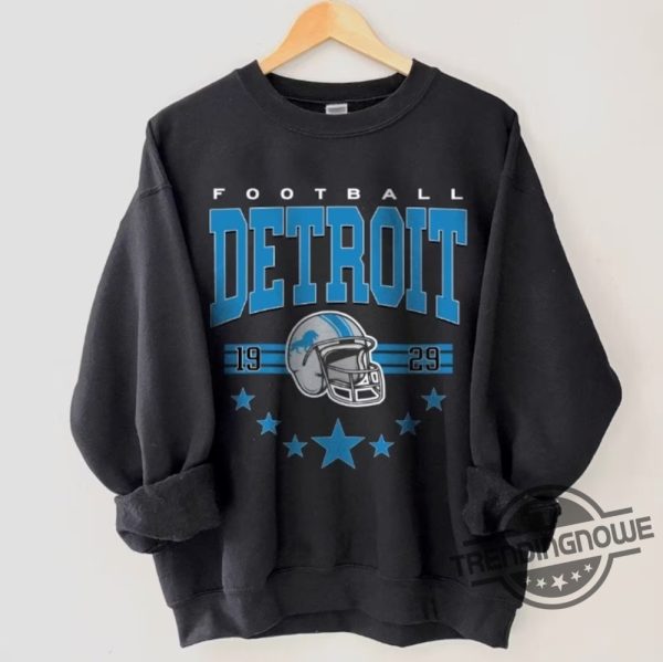 Vintage Detroit Lions Football Sweatshirt Vintage Style Detroit Football Crewneck Sun Day Football Shirt Detroit Football Hoodie Fan Gifts trendingnowe 2