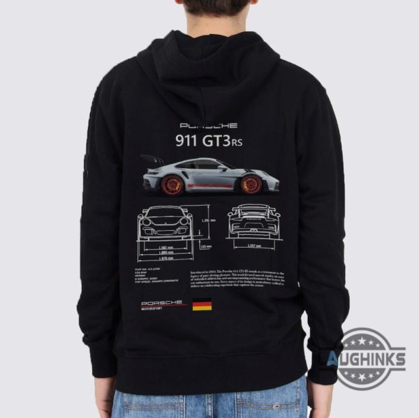 porsche hoodie 911 tshirt hooded sweatshirt mens womens 2 sided porsche 911 gt3 rs motorsport shirts gift for car guys racing cars lovers laughinks 8