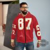 chiefs hoodie zip up hoodie tshirt sweatshirt taylor swift wears travis kelce jacket 87 cosplay shirts taylors boyfriend kansas city chiefs football laughinks 1