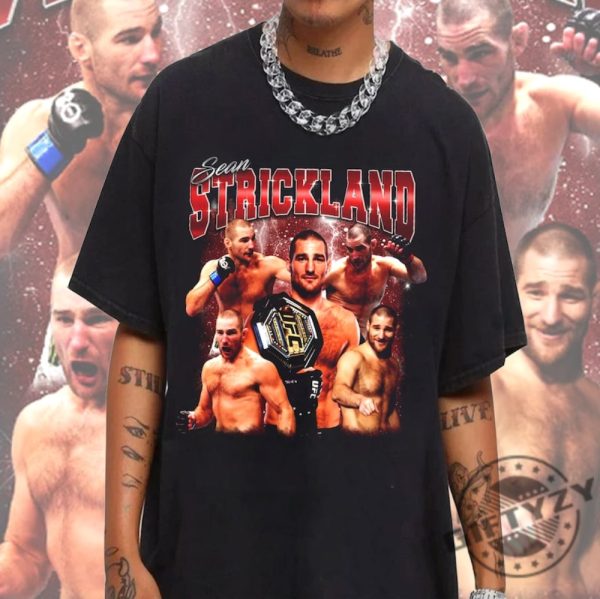 Sean Strickland Vintage 90S Graphic Bootleg Shirt Sean Strickland Sweatshirt American Mixed Martial Artist Hoodie Unisex Tshirt Ufc Shirt giftyzy 1