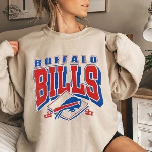 Vintage Buffalo Football Sweatshirt Buffalo Shirt Buffalo Football Crewneck Buffalo New York Buffalo Fan Gift Football Sweatshirt Unique revetee 4