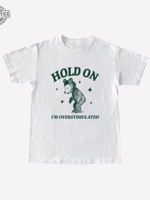 Hold On Im Overstimulated Unisex Heavy Blend Crewneck Sweatshirt Retro Bear Cartoon Vintage Cartoon Bear Aesthetic T Shirt Unique revetee 6