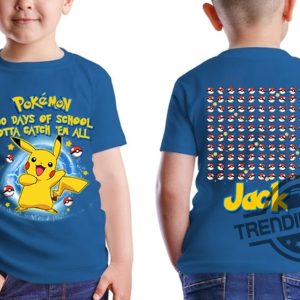 Pikachu Ball 100 Days Of School 2024 Shirt Gotta Catch Them All Kid Shirt Poke 100 Days Of School Shirt Eevee 100Th Day Of School trendingnowe 2