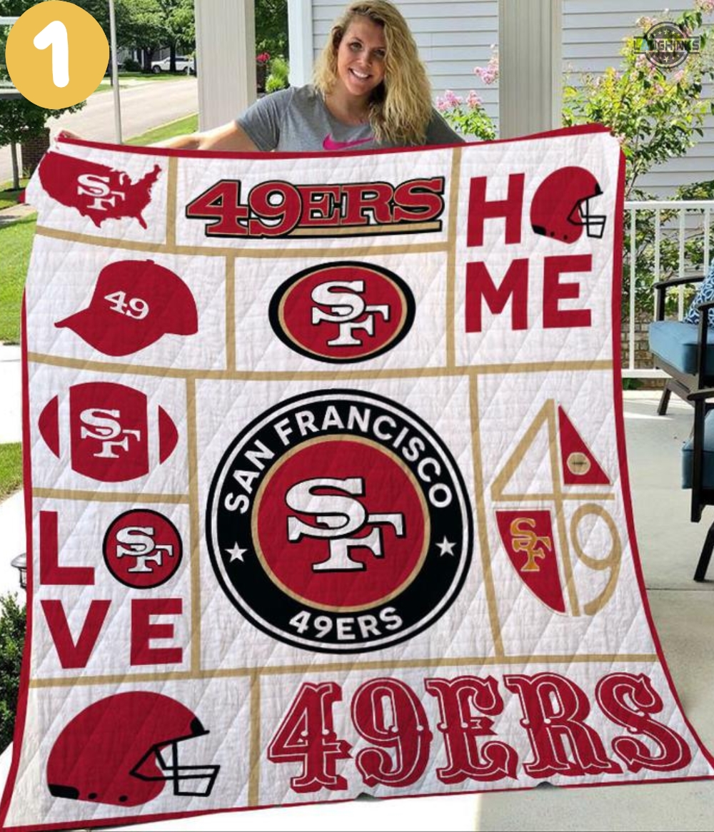 49Ers Throw Blanket San Francisco 49Ers Lap Twin Queen King Quilt Blankets Sf Nfl Football Bedroom Decoration Gift For Fan
