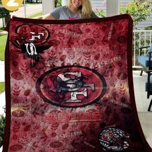 49ers throw blanket san francisco 49ers lap twin queen king quilt blankets sf nfl football bedroom decoration gift for fan laughinks 2