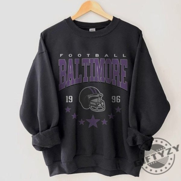Baltimore Football Shirt Vintage Style Baltimore Football Crewneck Sweatshirt Football Tshirt Baltimore Hoodie Baltimore Fan Gifts giftyzy 1