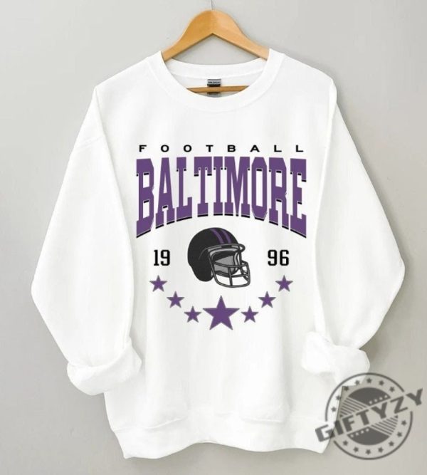 Baltimore Football Shirt Vintage Style Baltimore Football Crewneck Sweatshirt Football Tshirt Baltimore Hoodie Baltimore Fan Gifts giftyzy 2