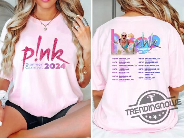 Pink Summer Carnival 2024 Shirt Trustfall Album Sweatshirt Pink Singer Tour Music Festival Shirt Concert Apparel Tour Shirt trendingnowe 1