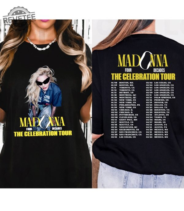 Madonna The Celebration Tour 2024 T Shirt Madonna Shirt Fan Gifts Madonna Vintage Shirt Madonna Concert Shirt Madonna Graphic Shirt Unique revetee 1