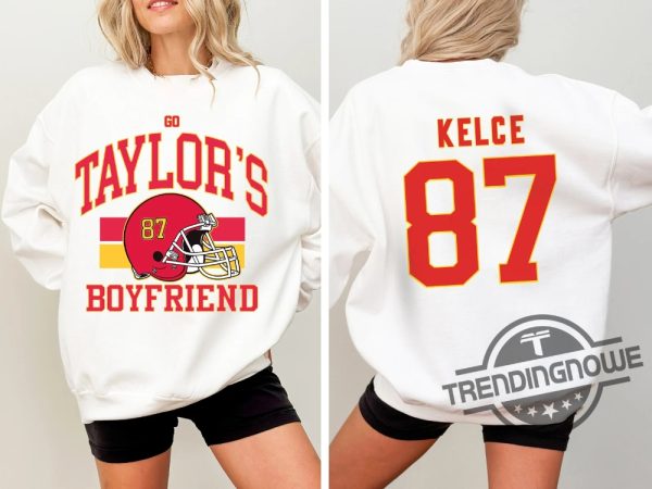 Taylor And Travis Sweatshirt Go Taylors Boyfriend Sweatshirt Football Era Sweatshirt Vintage Karma Is The Guy Taylors Boyfriend Shirt trendingnowe 2