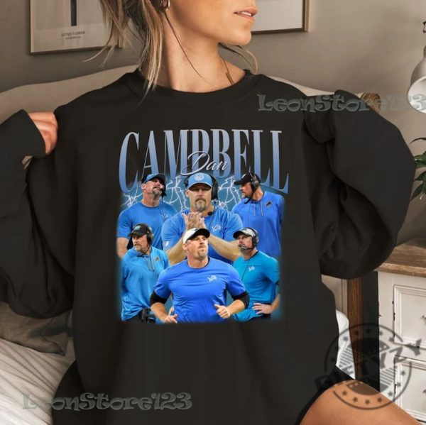 Vintage Dan Campbell Sweatshirt Football Hoodie Graphic Tshirt Gift For Fans giftyzy 3