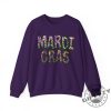 Mardi Gras Shirt Cute Mardi Gras Sweater Louisiana Parade Krewe Tshirt New Orleans Sweatshirt Flower De Luce Hoodie Faux Glitter Design Printed On Shirt giftyzy 5