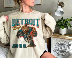 Detroit Football Shirt Lions Football Crewneck Sweatshirt Bootleg Detroit Football Tshirt Detroit Sports Hoodie Detroit Football Shirt giftyzy 5