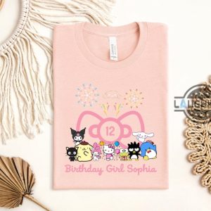 hello kitty birthday shirt sweatshirt hoodie adults kids custom y2k cute pink cat cartoon shirts family matching shirt sanrio birthday gift laughinks 4