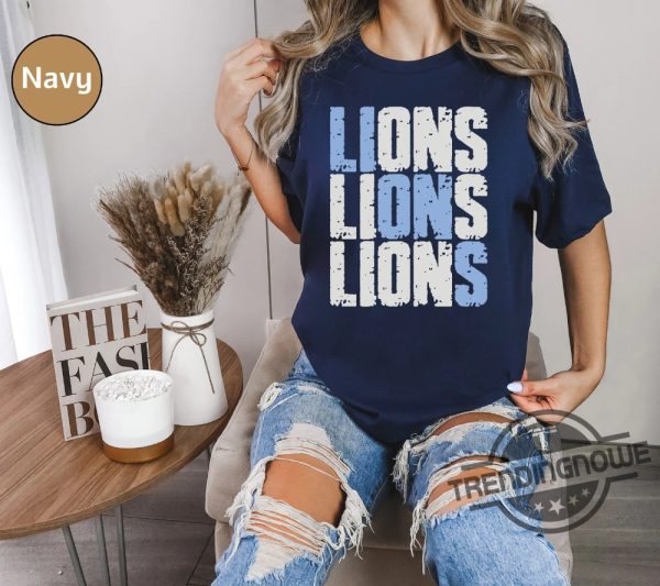 Lions Shirt Football Lover T Shirt Lions Gift Fan Shirt Game Day Tee Shirt trendingnowe 3