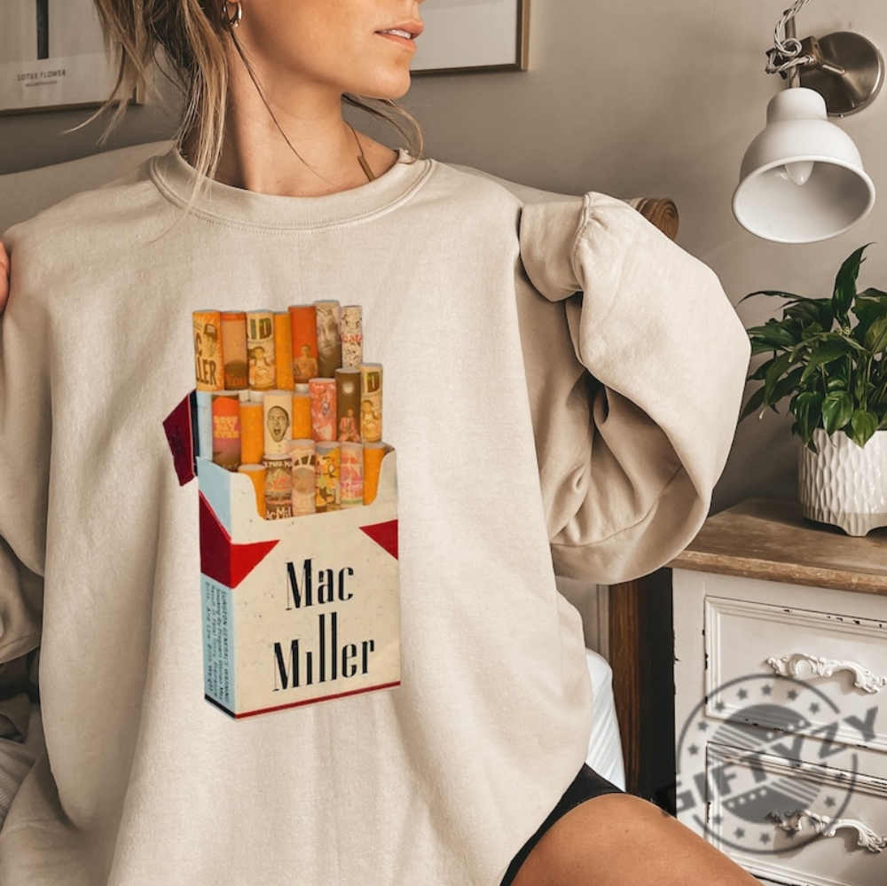 Vintage Mac Millers Shirt Mac Millers Pack Of Cigarettes Crewneck Sweatshirt Self Care Tshirt Swimming Hoodie Mac Fan Gift