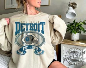 Vintage Detroit Football Shirt Detroit Football Crewneck Sweatshirt Detroit Lions Football Tshirt Detroit Football Hoodie Fan Lions Football Shirt giftyzy 3