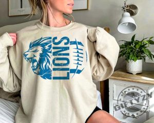 Detroit Football Shirt Lions Football Crewneck Sweatshirt Bootleg Detroit Football Tshirt Detroit Sports Hoodie Detroit Football Shirt giftyzy 4 1